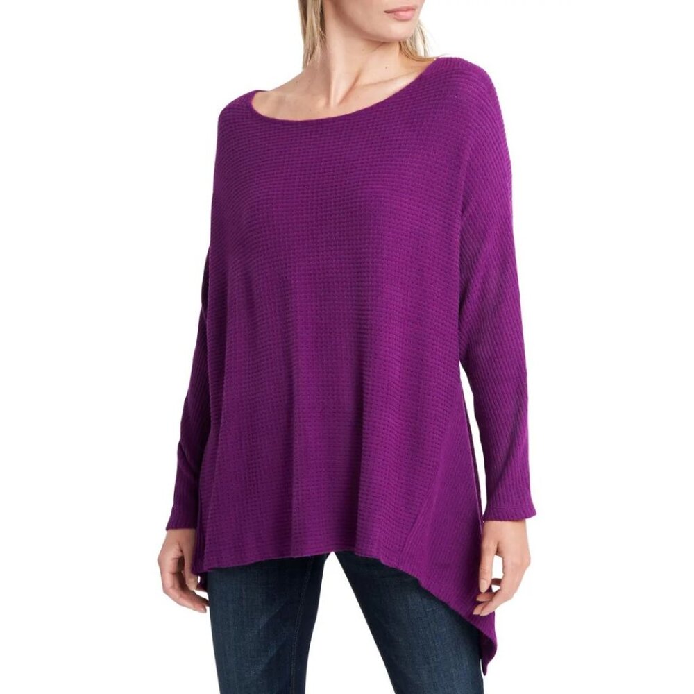 1. STATE Knot Back Waffle Knit Top Long Sleeve Sweater